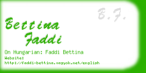 bettina faddi business card